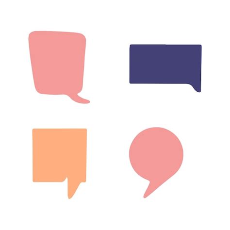 Premium Vector Free Set Of Colorful Speech Bubbles Vector Bubbles