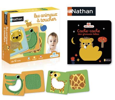 Coffret Petit Nathan Livre Cache Cache des grosses bêtes et Jeu de la