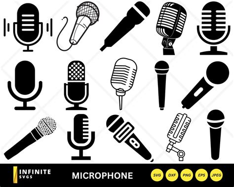 Microphone Svg Microphone Clipart Microphone Svg File Mic Svg