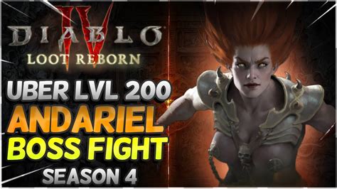 Uber Andariel Level Boss Fight Diablo Season Youtube