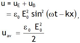 Total Energy Density Of Em Waves Kp Physics