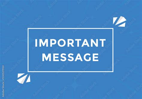 Important message Colorful label sign template. Important message ...