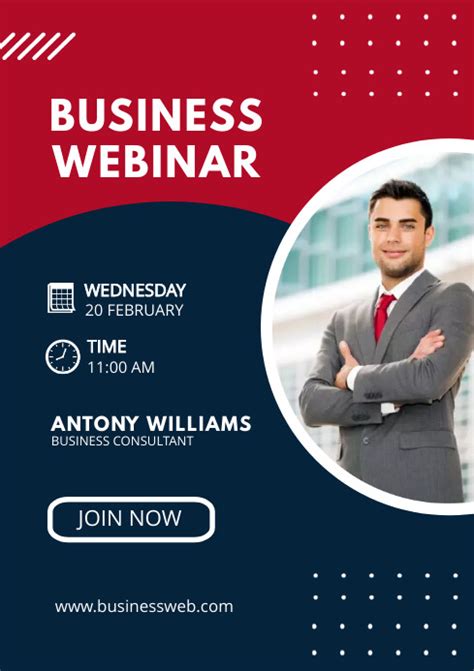 Business Webinar Flyer Template Postermywall