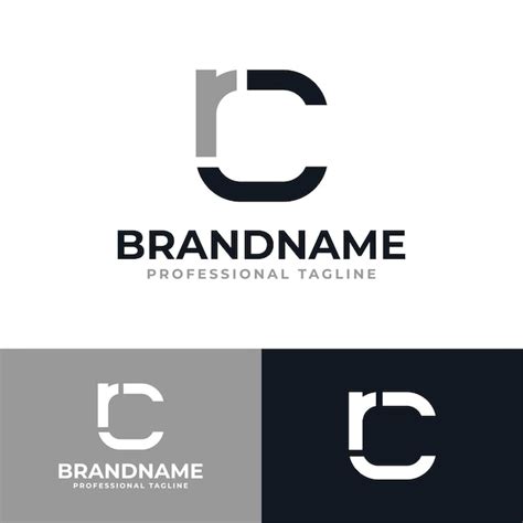 Lettre Cr Ou Rc Monogram Logo Adapt Toute Entreprise Avec Les