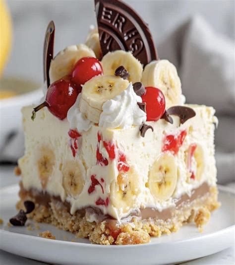 Heavenly No Bake Banana Split Cheesecake RECIPES