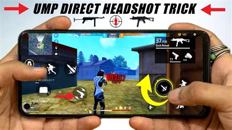 Ump Direct Headshot Trick Handcam 😈 [ Mp40 Mp5 ] New Headshot Trick