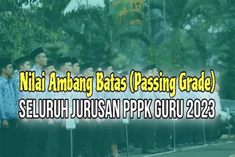 Berikut Nilai Ambang Batas Atau Passing Grade Pada Seluruh Formasi PPPK