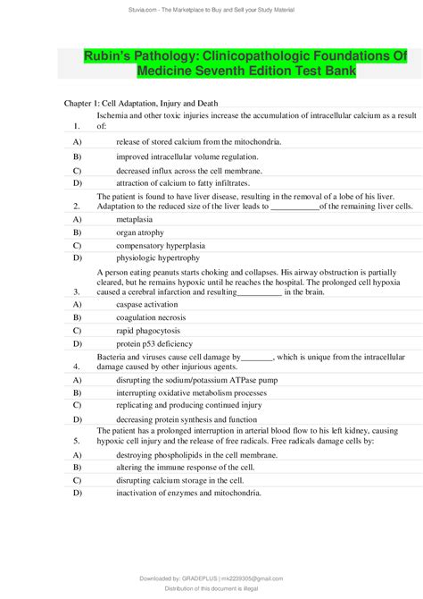 Rubins Pathology Clinicopathologic Foundations Of Medicine Seventh