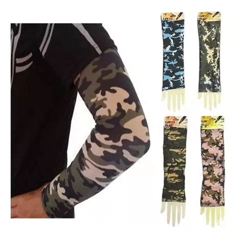 03 Pares De Manguito Manga Tattoo Tatuagem Falsa Camuflada MercadoLivre