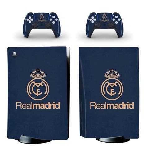 Kit Autocollants Pour Console PS5 Real Madrid CF Sticker Skin Pour