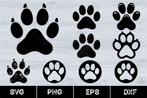 Dog Paw Print Svg Paw Silhouette Svg Graphic By Anuchasvg · Creative