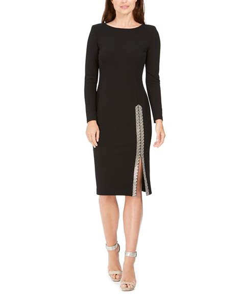 Calvin Klein Blingy Scuba Crepe Sheath Dress Macys