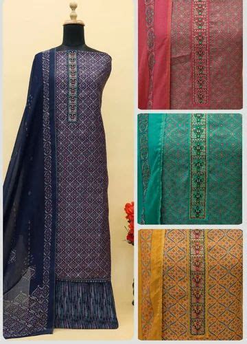 Cotton Maslin Printed Suits Unstitched At Rs 1235 In Ambala ID