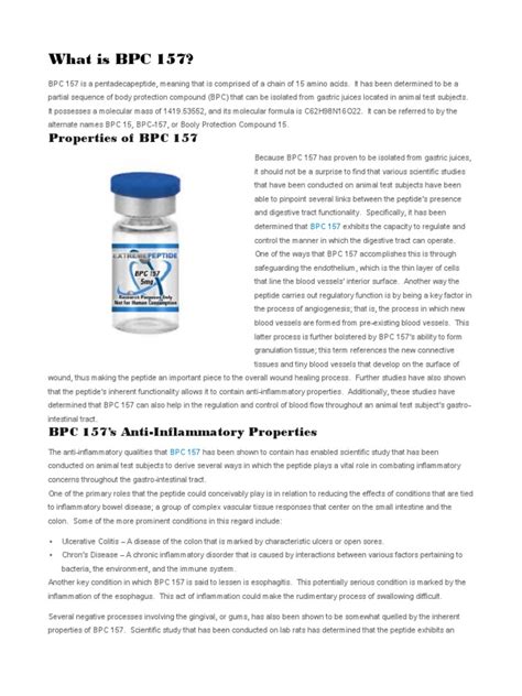 Bpc 157 Dosage Your Guide To Recovery And Recovery