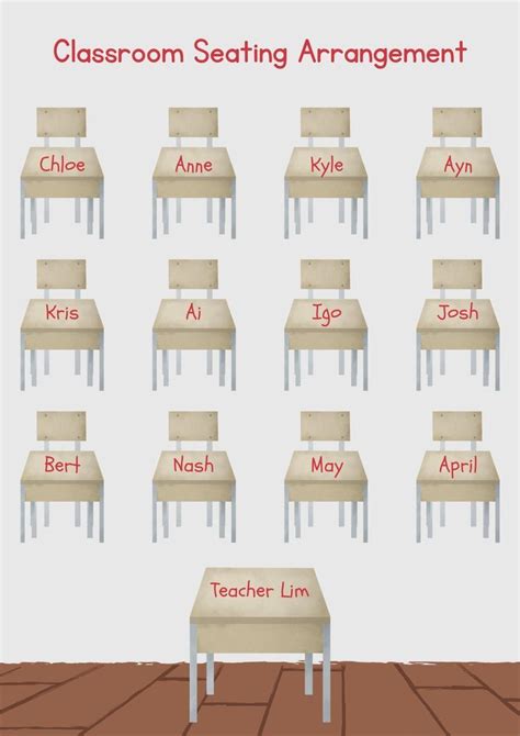 Simple Classroom Seating Arrangement Chart Classroom Seating Arrangements Classroom Seating