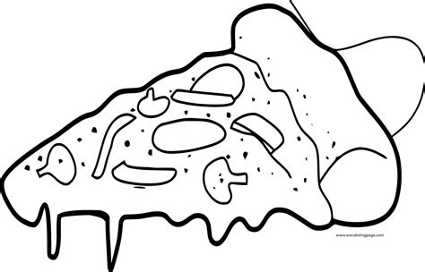 Pizza Slice Coloring Page