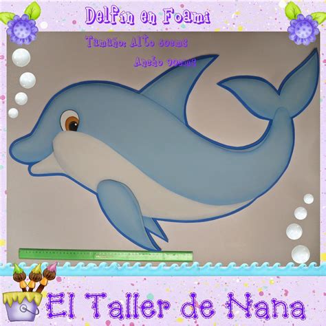 El Taller De Nana Aplique Delfín En Foami Delfines Dibujos De