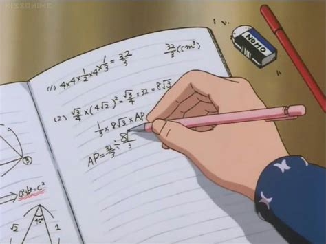 Anime Studying Math