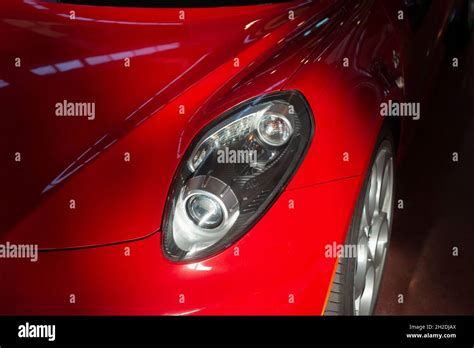 Red Cars Alfa Romeo 4c Stock Photo Alamy