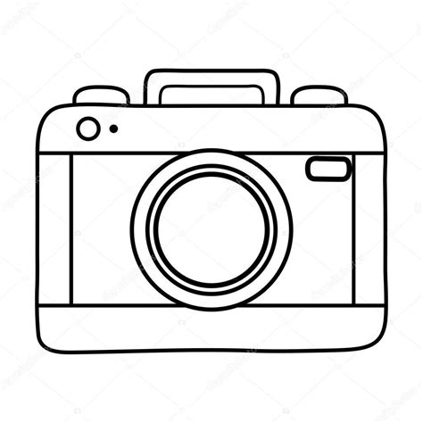 Icono De La C Mara Fotogr Fica En Blanco Y Negro Vector De Stock Por