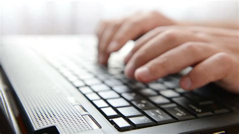 Hands Typing On A Laptop Keyboard Stock Footage Video 888790 Shutterstock