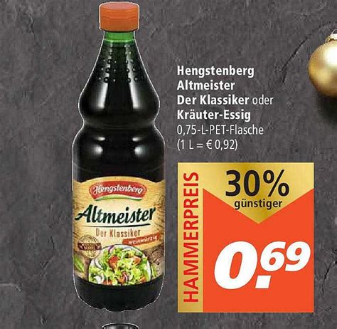 Hengstenberg Altmeister Der Klassiker Oder Kräuter essig Angebot bei