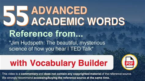 55 Advanced Academic Words Ref From The Beautiful Mysterious Science