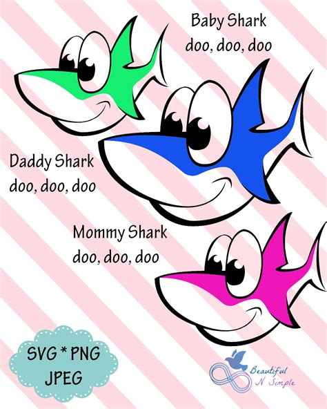 Free 145 Mommy Daddy Shark Svg SVG PNG EPS DXF File