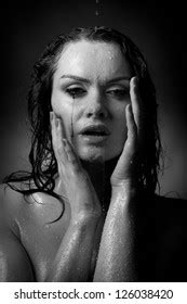 Portrait Beautiful Naked Woman Which Water Stock Photo 126038420 Shutterstock