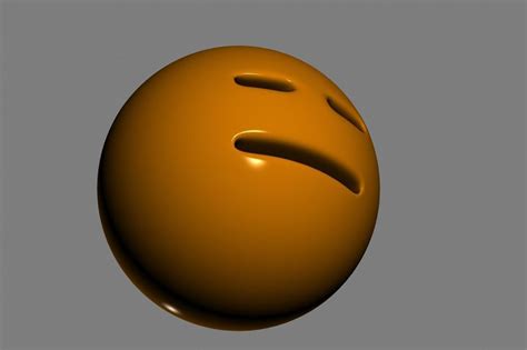 Emoji Expressionless Face D Model Cgtrader