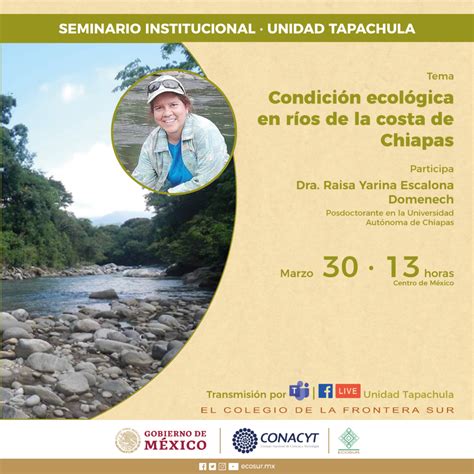 Seminario Institucional Condici N Ecol Gica En R Os De La Costa De