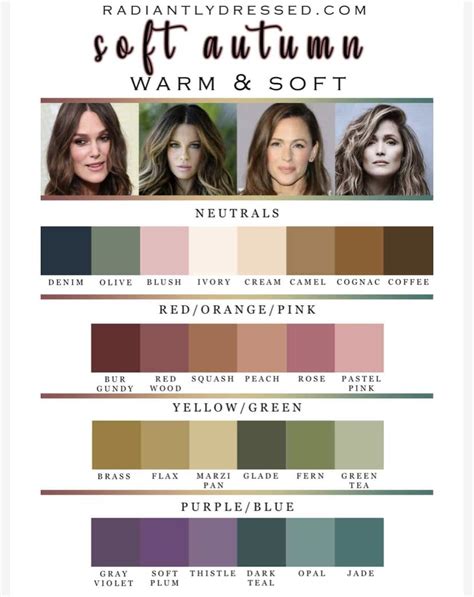 Soft Autumn Color Palette Skin Color Palette Soft Autumn Makeup Fall