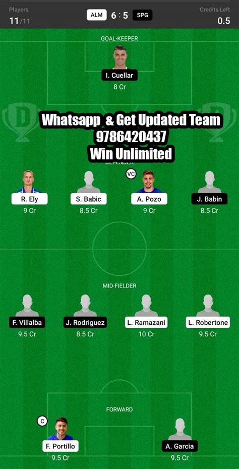 Alm Vs Spg Dream11 Team Fantasy Prediction Laliga 2