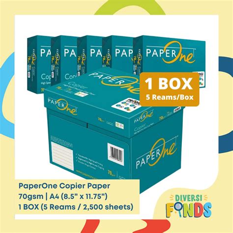 1BOX Or 5 REAMS A4 Size Paper One All Purpose PREMIUM Copy Paper