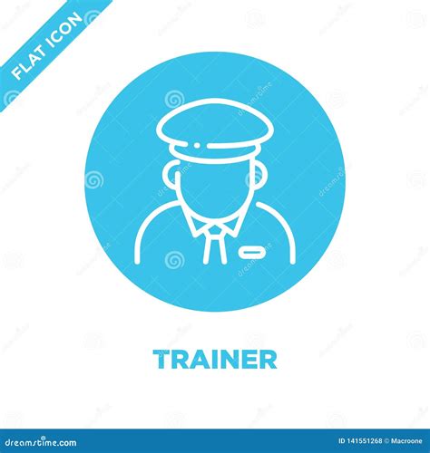 Trainer Icon Vector Thin Line Trainer Outline Icon Vector Illustration