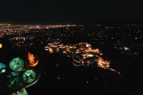 aerial view, travel, getty museum, sky, 4K, nature, night, landscape ...