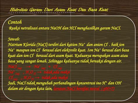 Contoh Soal Hidrolisis Asam Lemah Dan Basa Lemah Riset