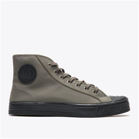 High Top Vulcanised Grey Black Sole Bleubrut