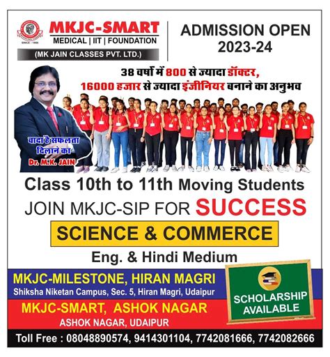 M K JAIN CLASSES ADMISSION OPEN SESSION 2023 24 M K Jain Classes