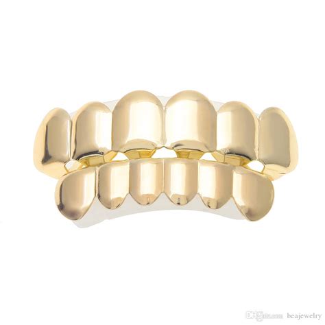 Custom Fit K Gold Plated Hip Hop Fake Gold Teeth Grillz Caps Top