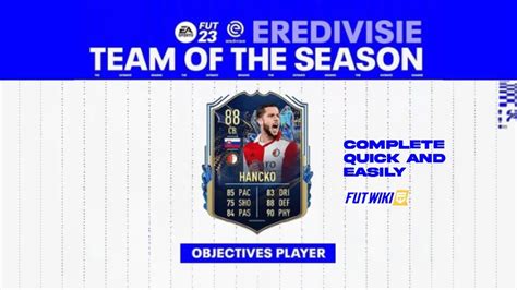 How To Complete Eredivisie Tots David Hancko Objective Easily In Fifa