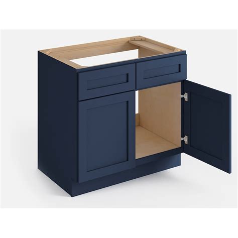 Valleywood Cabinetry 36 In W X 34 5 In H X 24 In D Marine Blue Birch Sink Base Ready To Assemble