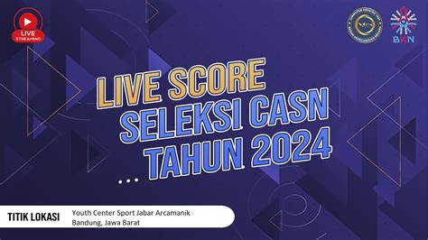 Live Score SKD CPNS 2024 Titik Lokasi Youth Center Sport Jabar