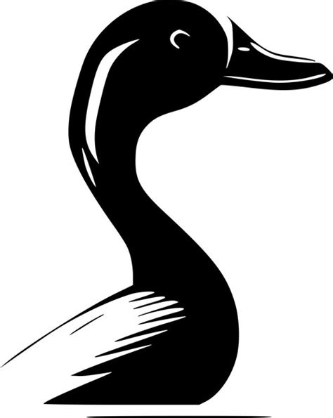 Premium Vector Duck Black And White Vector Illustration