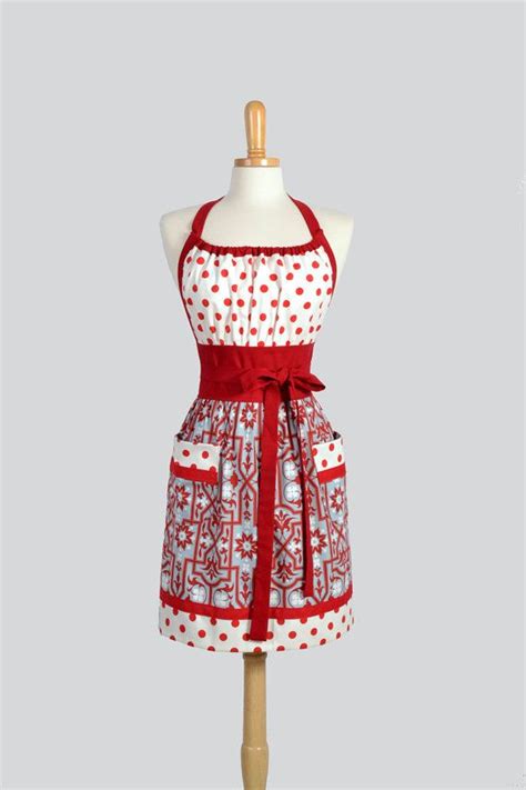 Cute Kitsch Retro Apron Full Kitchen Womens Apron Handmade Etsy