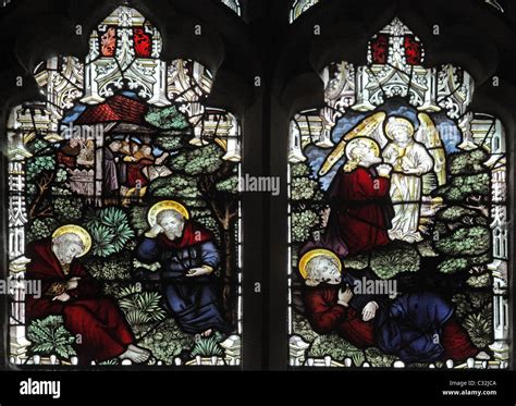 A Stained Glass Window By C E Kempe Co Depicting The Agony In The