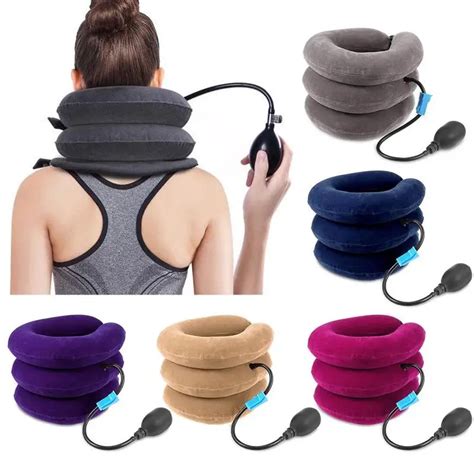 Inflatable Air Cervical Neck Traction Neck Massage Soft Brace Device Unit For Headache Head Back