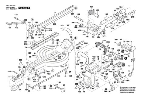 Bosch 0 601 B23 503 Gcm 12 Sd Slide Mitre Saw 230 V Spare Parts SPARE