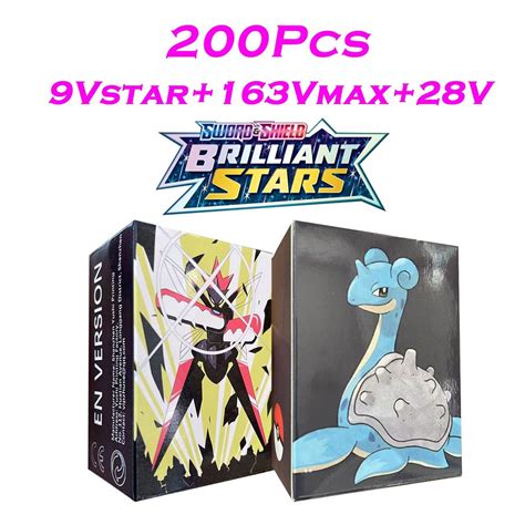 Pokemon Vstar Vmax Gx Holographic Cards In English Letter With Rainbow