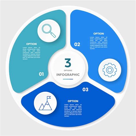 Premium Vector Circle Chart Infographic Template With 3 Options For